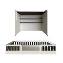 Ver imagem 3 de Conjunto Infantil de Cama Montessoriana e Escrivaninha com Regulagem de Altura Branco/Preto