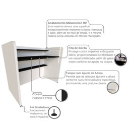Conjunto Infantil de Cama Montessoriana e Escrivaninha com Regulagem de Altura - 16