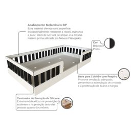 Conjunto Infantil de Cama Montessoriana e Escrivaninha com Regulagem de Altura - 15