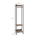 Ver imagem 4 de Estante Closet Arara Industrial 3 Prateleiras 187x45cm Dynamica Marrom/Nogal/Preto