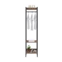 Ver imagem 6 de Estante Closet Arara Industrial 3 Prateleiras 187x45cm Dynamica Marrom/Nogal/Preto