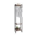 Ver imagem 2 de Estante Closet Arara Industrial 3 Prateleiras 187x45cm Dynamica Marrom/Nogal/Preto