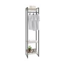 Ver imagem 2 de Estante Closet Arara Industrial 3 Prateleiras 187x45cm Dynamica Branco/Snow/Preto