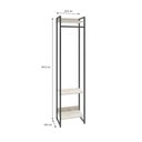 Ver imagem 4 de Estante Closet Arara Industrial 3 Prateleiras 187x45cm Dynamica Branco/Snow/Preto