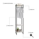 Ver imagem 6 de Estante Closet Arara Industrial 3 Prateleiras 187x45cm Dynamica Branco/Snow/Preto