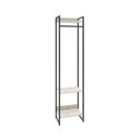 Ver imagem 3 de Estante Closet Arara Industrial 3 Prateleiras 187x45cm Dynamica Branco/Snow/Preto