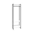 Ver imagem 4 de Estante Closet Arara Industrial 3 Prateleiras 187x60cm Dynamica Yescasa Branco/Chess/Preto