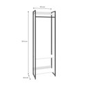 Ver imagem 3 de Estante Closet Arara Industrial 3 Prateleiras 187x60cm Dynamica Yescasa Branco/Chess/Preto