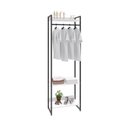 Ver imagem 2 de Estante Closet Arara Industrial 3 Prateleiras 187x60cm Dynamica Yescasa Branco/Chess/Preto