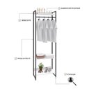 Ver imagem 5 de Estante Closet Arara Industrial 3 Prateleiras 187x60cm Dynamica Yescasa Branco/Chess/Preto