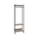 Ver imagem 3 de Estante Closet Arara Industrial 3 Prateleiras 187x60cm Dynamica Yescasa Marrom/Carvalho Dark/Preto