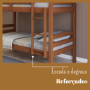 Ver imagem 5 de Beliche Cama Solteiro Madeira Suspenso com Proteção Robusta