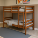 Ver imagem 1 de Beliche Cama Solteiro Madeira Suspenso com Proteção Robusta