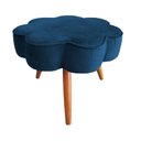 Ver imagem 7 de Poltrona de Amamentação Canoa Balanço com Puff Liz Veludo Azul - Loja Sheep