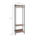 Ver imagem 5 de Estante Closet Arara Industrial 3 Prateleiras 187x60cm Dynamica Yescasa Marrom/Nogal/Preto