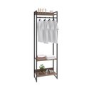 Ver imagem 2 de Estante Closet Arara Industrial 3 Prateleiras 187x60cm Dynamica Yescasa Marrom/Nogal/Preto