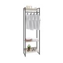 Ver imagem 2 de Estante Closet Arara Industrial 3 Prateleiras 187x60cm Dynamica Yescasa Branco/Snow/Preto