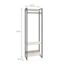 Estante Closet Arara Industrial 3 Prateleiras 187x60cm Dynamica Yescasa  - 4