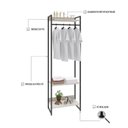 Ver imagem 5 de Estante Closet Arara Industrial 3 Prateleiras 187x60cm Dynamica Yescasa Branco/Snow/Preto