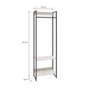 Ver imagem 4 de Estante Closet Arara Industrial 3 Prateleiras 187x60cm Dynamica Yescasa Branco/Snow/Preto