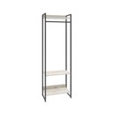 Ver imagem 3 de Estante Closet Arara Industrial 3 Prateleiras 187x60cm Dynamica Yescasa Branco/Snow/Preto