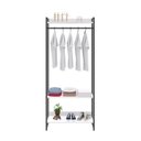 Ver imagem 6 de Estante Closet Arara Industrial 3 Prateleiras 187x80cm Dynamica Yescasa Branco/Chess/Preto