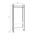 Ver imagem 4 de Estante Closet Arara Industrial 3 Prateleiras 187x80cm Dynamica Yescasa Branco/Chess/Preto