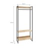 Estante Closet Arara Industrial 3 Prateleiras 187x80cm Dynamica Yescasa  - 4