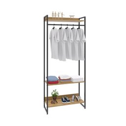 Estante Closet Arara Industrial 3 Prateleiras 187x80cm Dynamica Yescasa  - 2