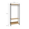 Estante Closet Arara Industrial 3 Prateleiras 187x80cm Dynamica Yescasa  - 4