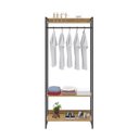 Ver imagem 5 de Estante Closet Arara Industrial 3 Prateleiras 187x80cm Dynamica Yescasa Marrom/Lâmina Mel/Preto