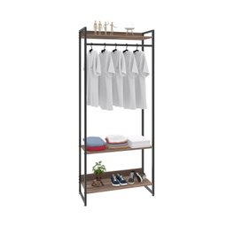 Estante Closet Arara Industrial 3 Prateleiras 187x80cm Dynamica Yescasa  - 2
