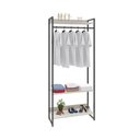 Ver imagem 2 de Estante Closet Arara Industrial 3 Prateleiras 187x80cm Dynamica Yescasa Branco/Snow/Preto