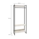 Ver imagem 4 de Estante Closet Arara Industrial 3 Prateleiras 187x80cm Dynamica Yescasa Branco/Snow/Preto