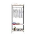 Ver imagem 6 de Estante Closet Arara Industrial 3 Prateleiras 187x80cm Dynamica Yescasa Branco/Snow/Preto