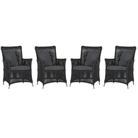 4 Poltronas Igapó Alumínio Micro Pintura Fendi Corda Náutica Estofado 11