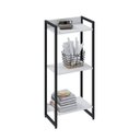 Ver imagem 6 de Estante para Livro Industrial 3 Prateleiras 104CMX45CM Branco/Chess/Preto
