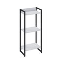 Ver imagem 3 de Estante para Livro Industrial 3 Prateleiras 104CMX45CM Branco/Chess/Preto