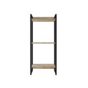 Ver imagem 2 de Estante para Livro Industrial 3 Prateleiras 104CMX45CM Marrom/Carvalho/Preto