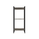 Ver imagem 2 de Estante para Livro Industrial 3 Prateleiras 104CMX45CM Marrom/Carvalho Dark/Preto