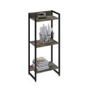 Ver imagem 6 de Estante para Livro Industrial 3 Prateleiras 104CMX45CM Marrom/Carvalho Dark/Preto