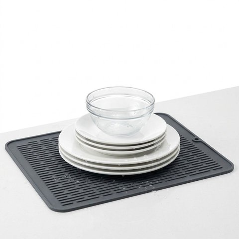 Tapete Escorredor Silicone Múlti Uso Pia Pratos Copos 30x40