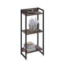 Ver imagem 6 de Estante para Livro Industrial 3 Prateleiras 104CMX45CM Marrom/Nogal/Preto