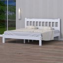 Ver imagem 1 de Cama de Casal King Size Madeira Maciça Branco Pérola