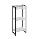 Ver imagem 3 de Estante para Livro Industrial 3 Prateleiras 104CMX45CM Branco/Snow/Preto