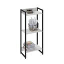 Ver imagem 6 de Estante para Livro Industrial 3 Prateleiras 104CMX45CM Branco/Snow/Preto