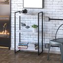 Ver imagem 7 de Estante para Livro Industrial 3 Prateleiras 104CMX60CM Branco/Chess/Preto
