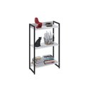 Ver imagem 6 de Estante para Livro Industrial 3 Prateleiras 104CMX60CM Branco/Chess/Preto