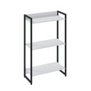 Ver imagem 3 de Estante para Livro Industrial 3 Prateleiras 104CMX60CM Branco/Chess/Preto