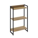Ver imagem 3 de Estante para Livro Industrial 3 Prateleiras 104CMX60CM Marrom/Lamina Mel/Preto